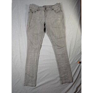 Dots Womens Gray Skinny Jeans Studded Pockets Stretch Denim Size 11/12